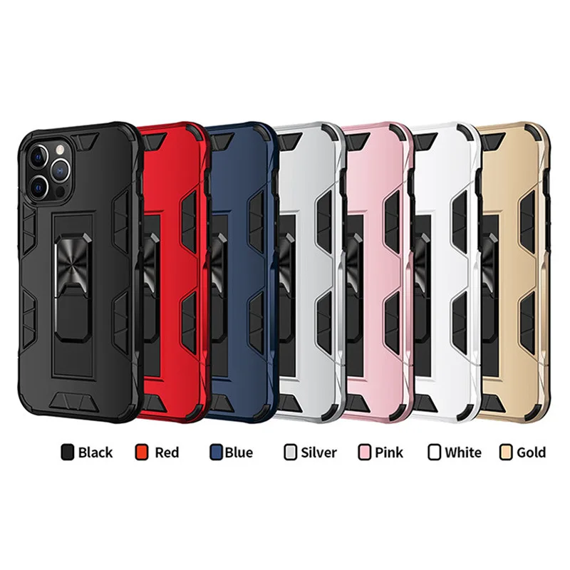 Противоударный Магнитный армированный Невидимый чехол-подставка для телефона