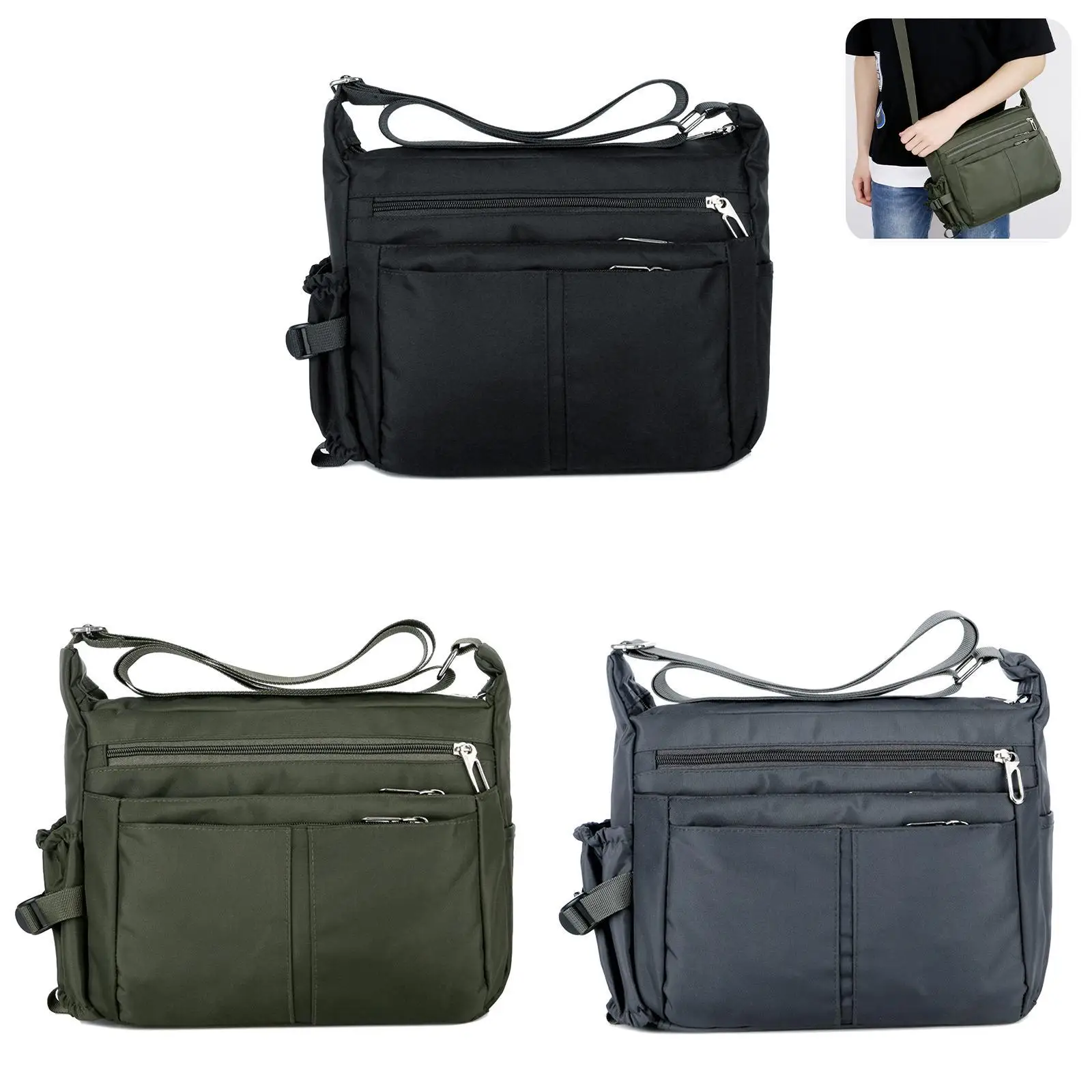

Women Men Nylon Waterproof Shoulder Bags Casual Tote Travel Men's Crossbody Bag Luxury Messenger Bags Fashion High Quality Bags