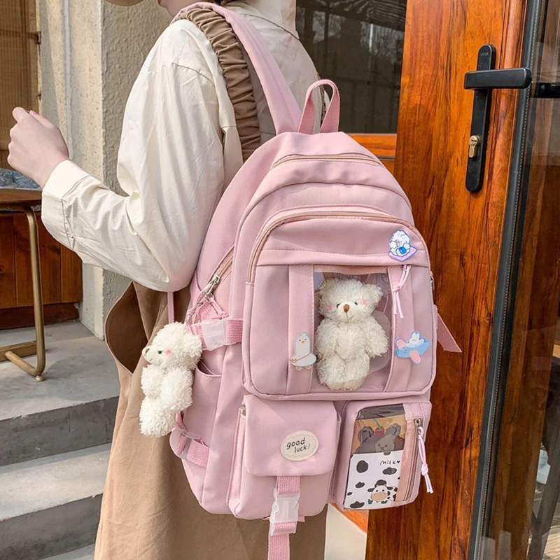 Japanese Style School Backpack Schoolbags for Teenage Girls Multi Pockets New Harajuku Kawaii Large Capacity Backpacks Women