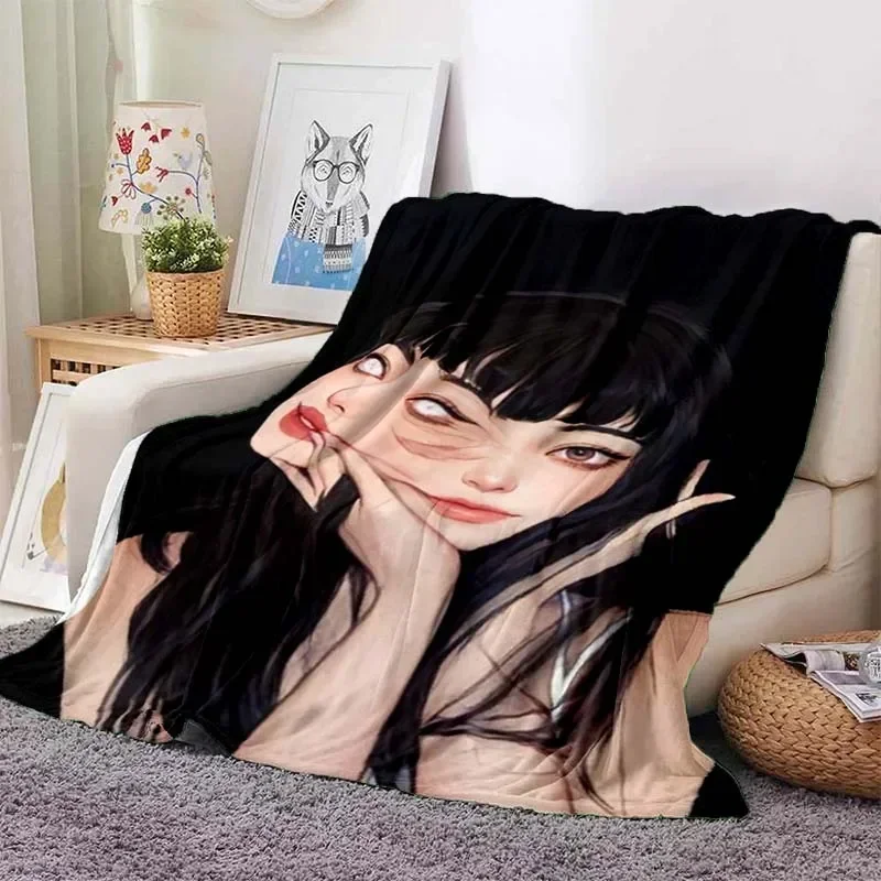 Junji Ito Tomie Мягкое Плюшевое Одеяло Из Кораллового Флиса Фланелевое Для Гостиной