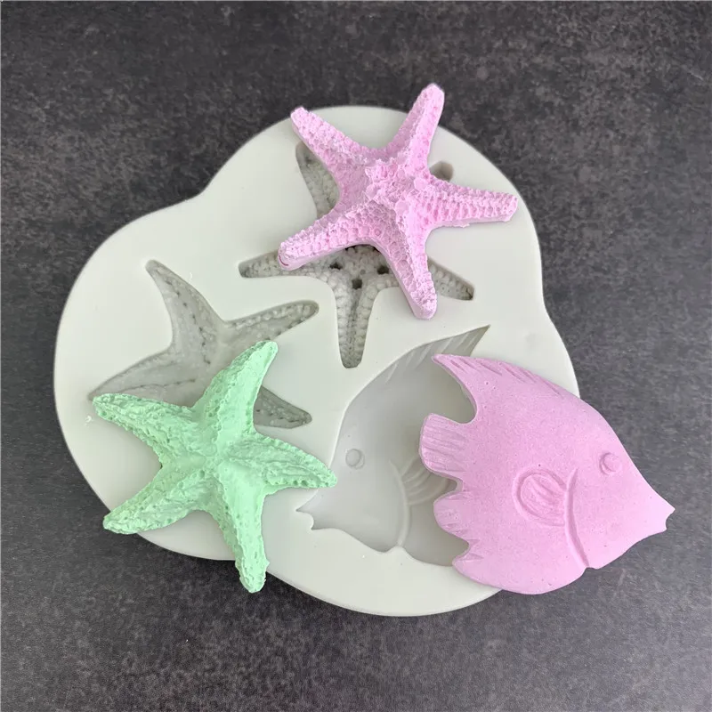 

Star Fish Epoxy Resin Fondant Silicone Mold for DIY Chocolate Candy Cupcake Dessert Decoration Kitchenware Baking Accessories