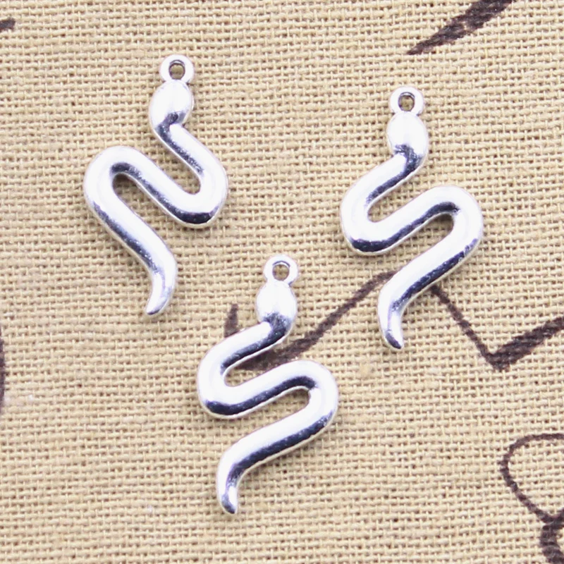 12 шт., подвески в виде змеи, 24x12 мм