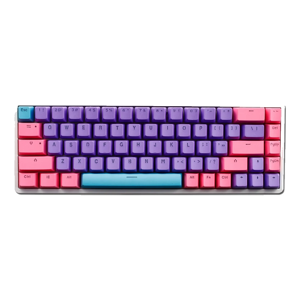 68 клавиш, механическая клавиатура PBT, колпачки для клавиш Dual-color OEM MX PBT, прозрачная колпачок для клавиш Royal Kludge RK68/RK837/G68/RK855/RK87