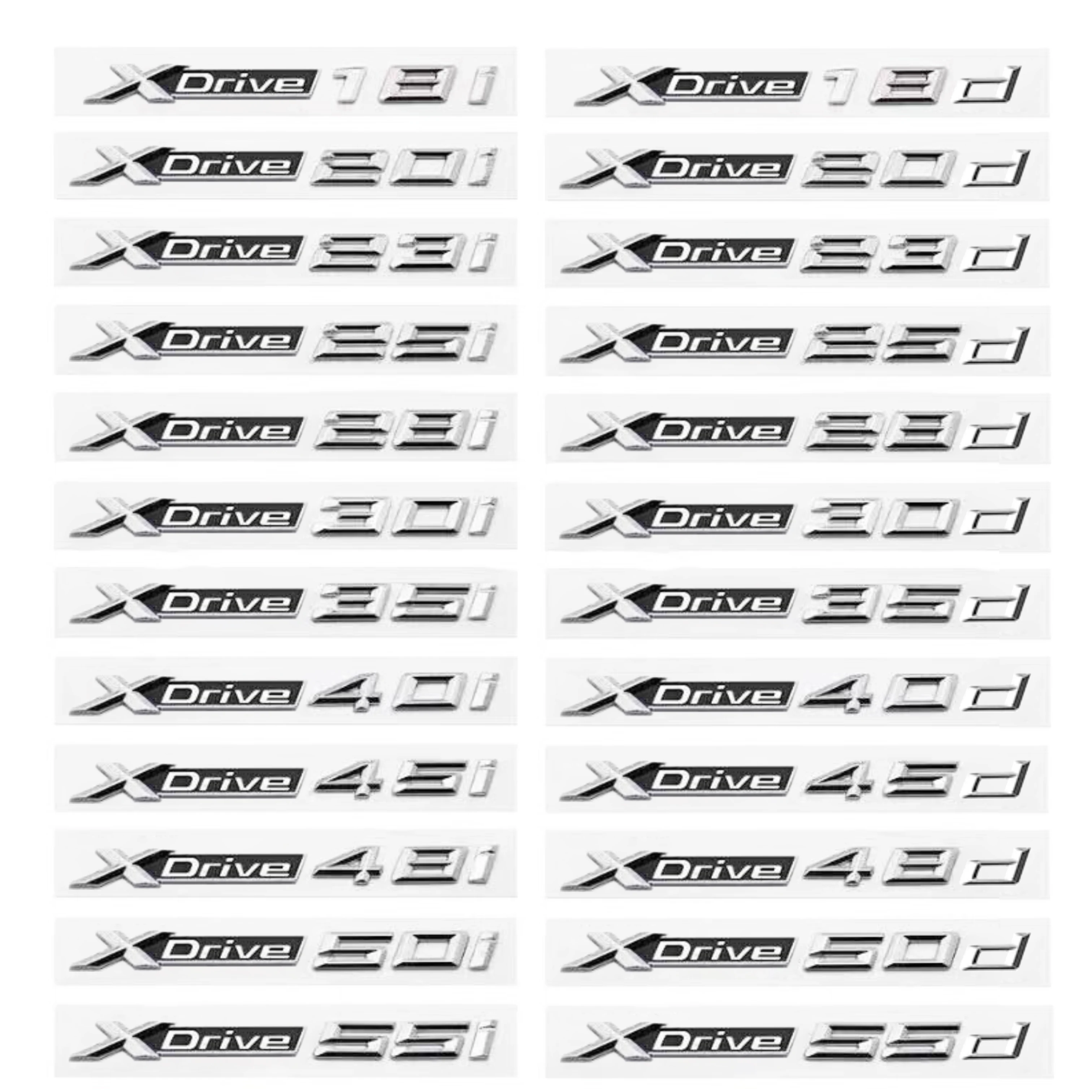 3D XDrive 20i 30i 35i 40i 50i 30d 35d 40d эмблема на крыло автомобиля значок багажник наклейка для