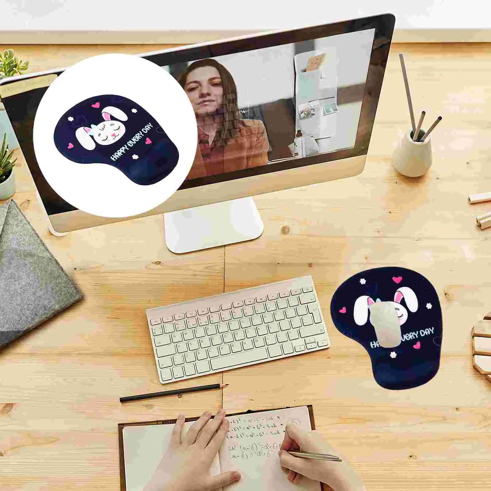 

Mouse Pad Wrist Support Cushion Mousepad Gaming Rubber Accessories Laptop Pats 3D Rest Comfort Non Silicone Base