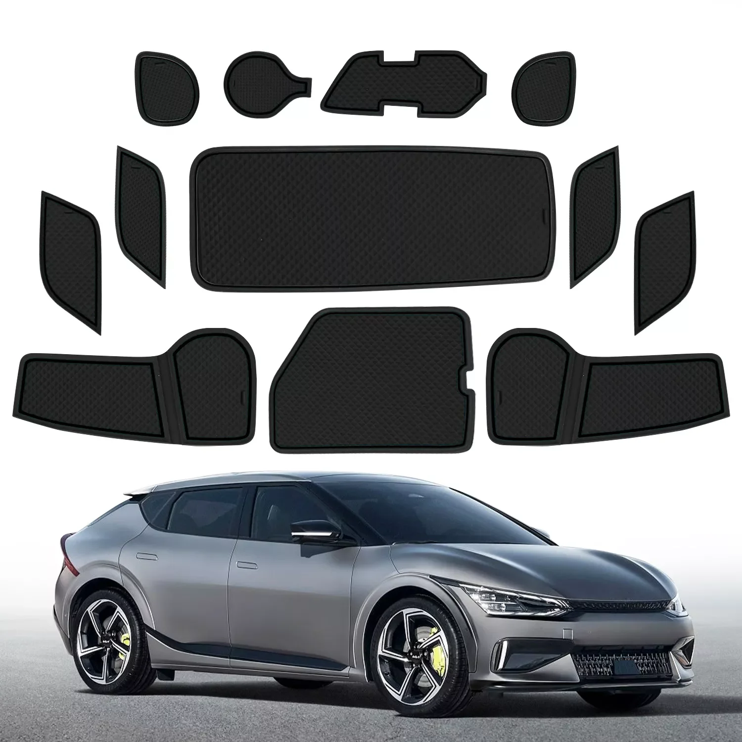

Door Groove Mat For EV6 2022 Anti-slip Gate Slot Pads Auto Interior Car-styling Decoration EV6 Accessories 12 Pieces