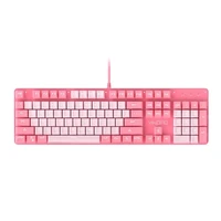 104 keys pink keyboard blue switch mechanical keyboard white backlight usb wired gaming keyboard for laptop pc gamer gift