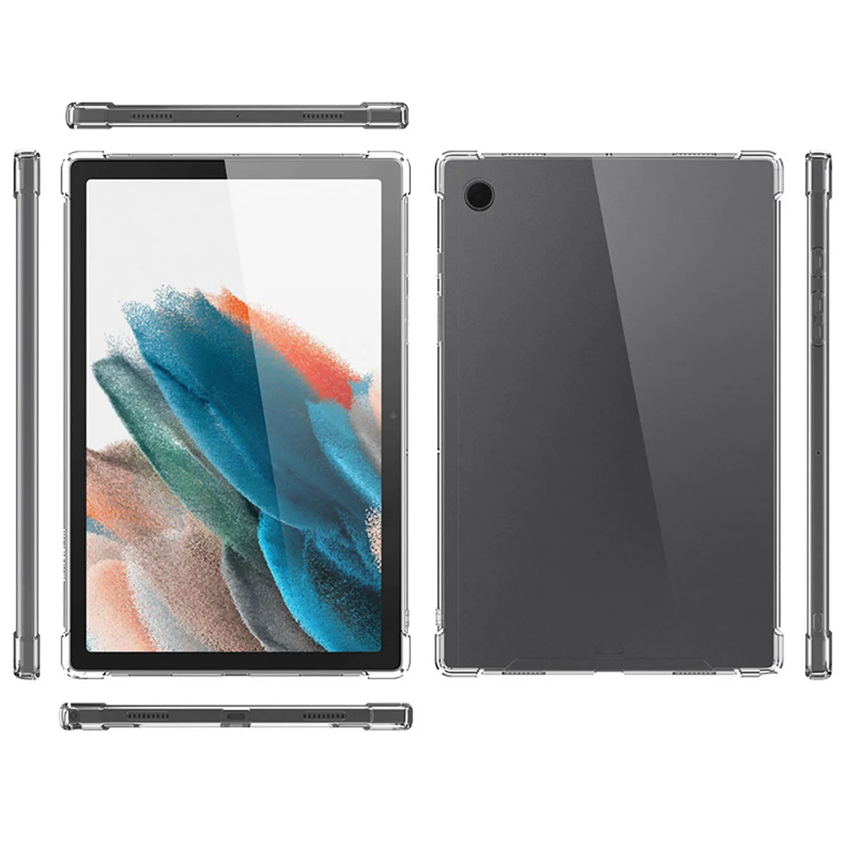 Чехол для Samsung Galaxy Tab A8 10 5 2022 силиконовый мягкий чехол из ТПУ с подушкой