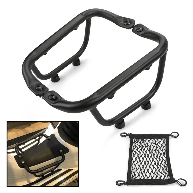 

Motorcycle Luggage Rack Mid-Pedal Rack Luggage Rack with Storage Mesh for Piaggio VESPA GTS 125 150 GTV 300 2013-2021