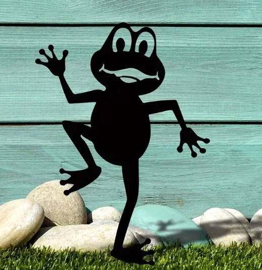 1 шт. металлические силуэты лягушек садовый декор лягушка забор Топпер садовые