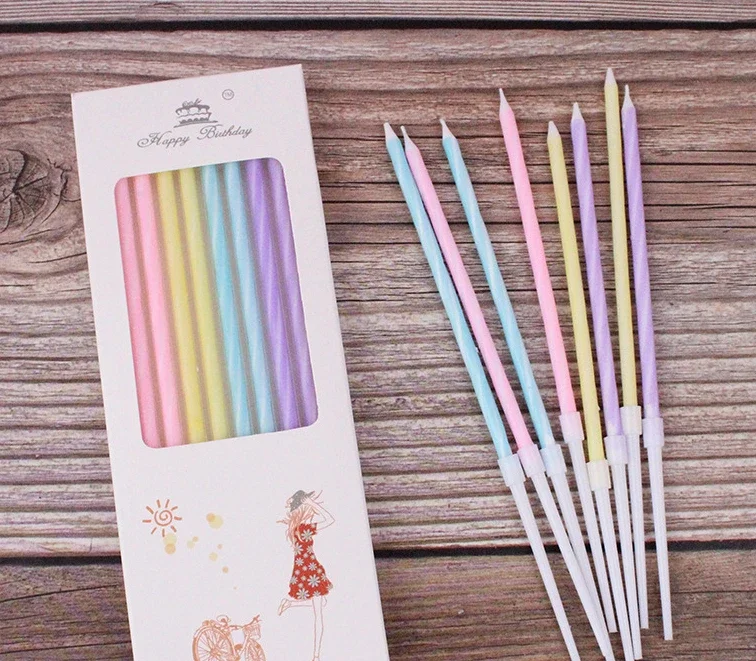 Свеча Радужный воск градиент торт на день рождения