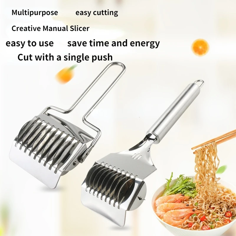 

Household Stainless Steel Drum Noodle Cutter Manual Noodle Cutter Divider Herb Chopped Green Onion Slicer Kitchen Gadgets