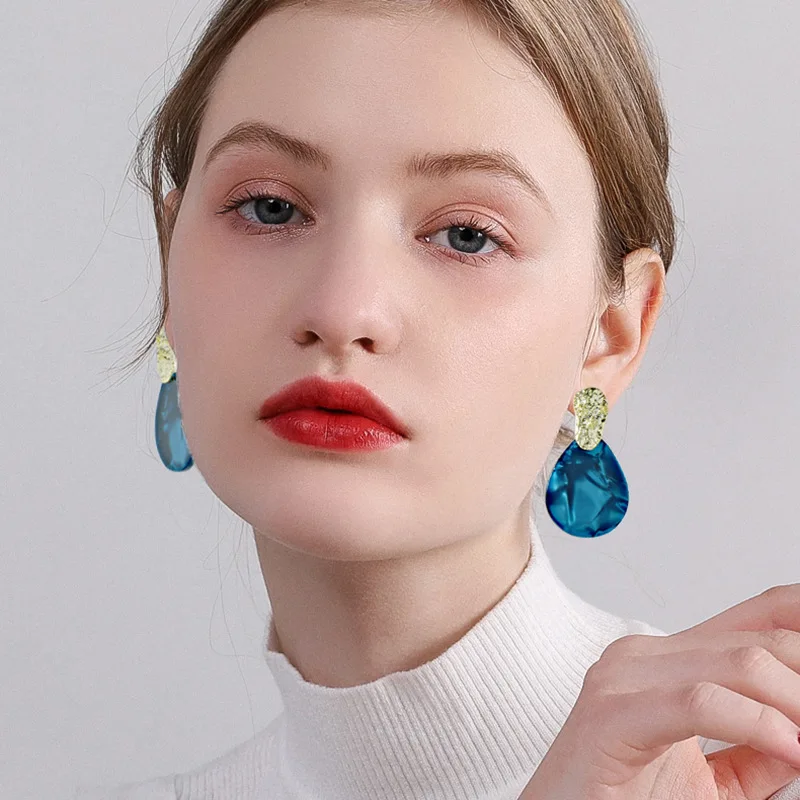 

2022 Trend Aesthetic Dangle Women Earrings Unusual Fashion Drop Earring Acrylic Stud Charm Woman Jewelry Party Girls Accessories