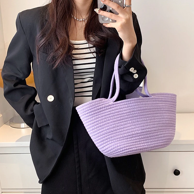 Модная женская сумка для подмышек Большая вместительная корзина на плечо Ретро