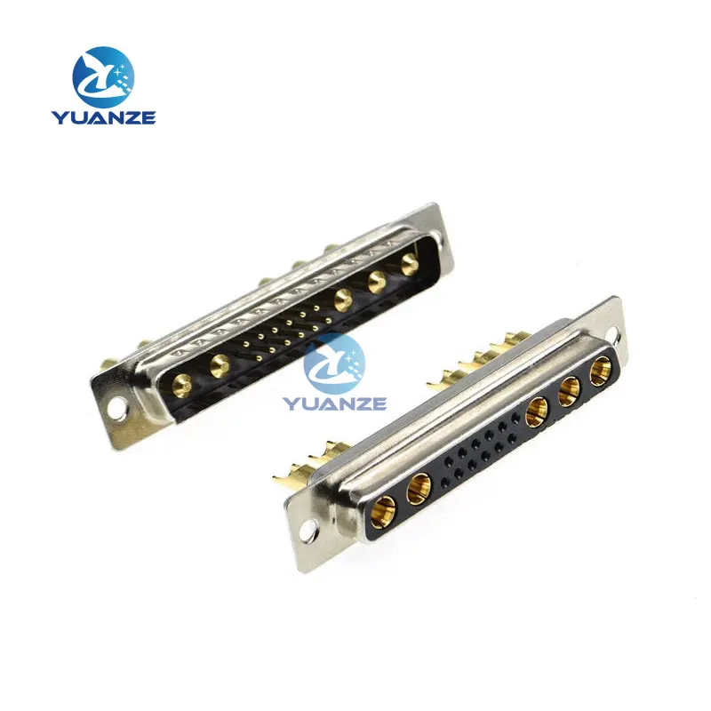 

DB plug 17W5 30A Gold plated Male / Female high current Connector D-SUB adapter solder type plug jack high power Gold plated 17P