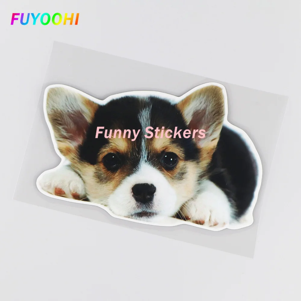 

FUYOOHI Exterior/Protection Funny Stickers Cute Dog Car Body Decoration Cartoon PVC Stickers Window Bumper Decor Accessories