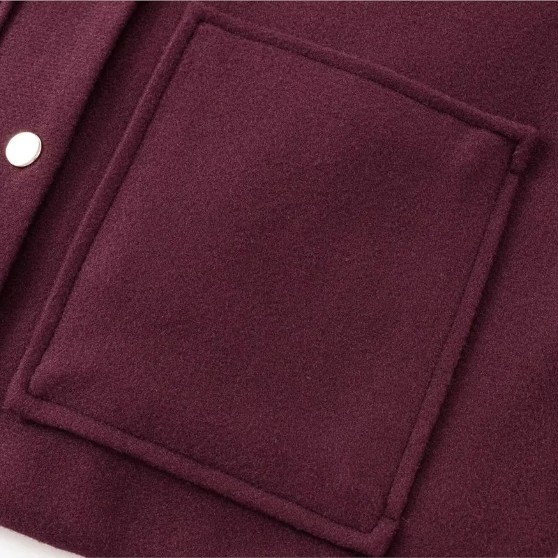 TRAF нашивка-сумка-бомбер женская осенняя мода два варианта карман на пуговицах