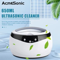 acmesonic ultrasonic cleaning machine 650ml high frequency vibration portable for jewelry glasses toys home appliance