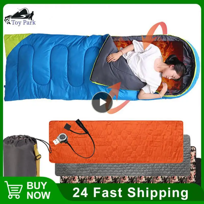 

Durable Metal Filament Heating Wire Heating Pad Safe Heating Sleeping Pad 3 Level Intelligent Temperature Camping Sleeping Bag