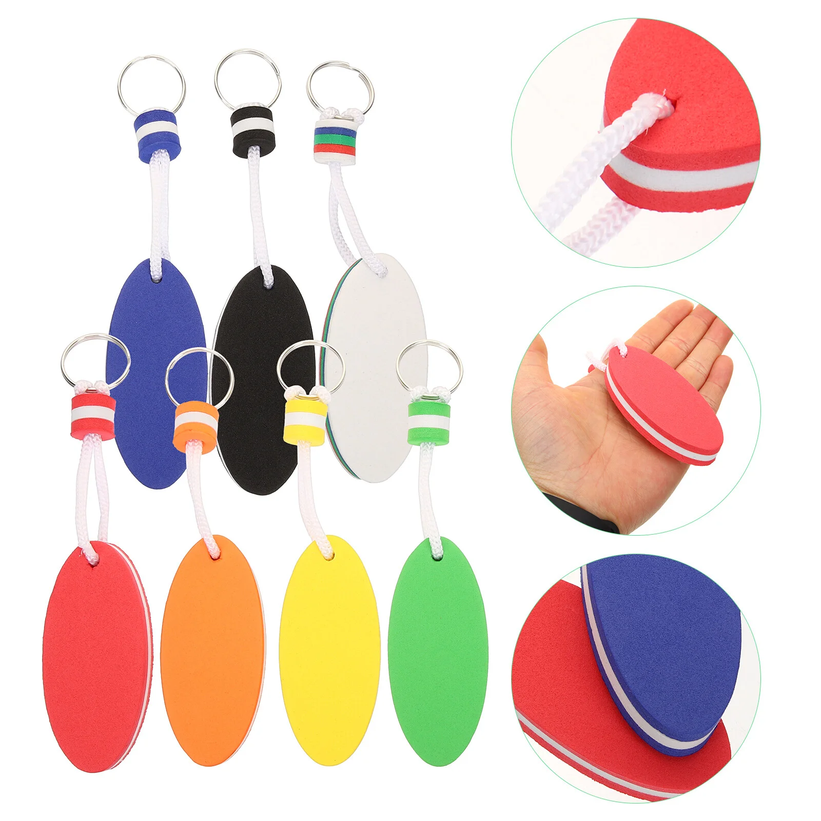 

7 Pcs Floating Keychain Keys Holder Pendant Sports Decor Leys Storage Water Man