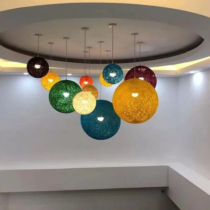 

Retro Vintage Rope Pendant Light Loft Creative Personality Industrial Pendant Lamp Edison Bulb American Style For Living Room