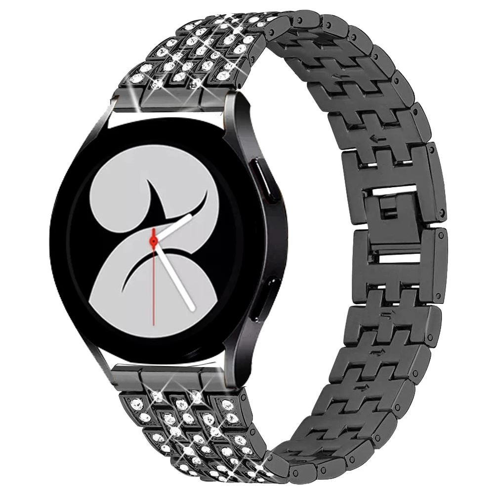 

Womens Metal Strap for Samsung Galaxy Watch 4 Classic 46mm 42mm Diamond Band Galaxy Watch active2 44/40mm Stainless Steel Strap