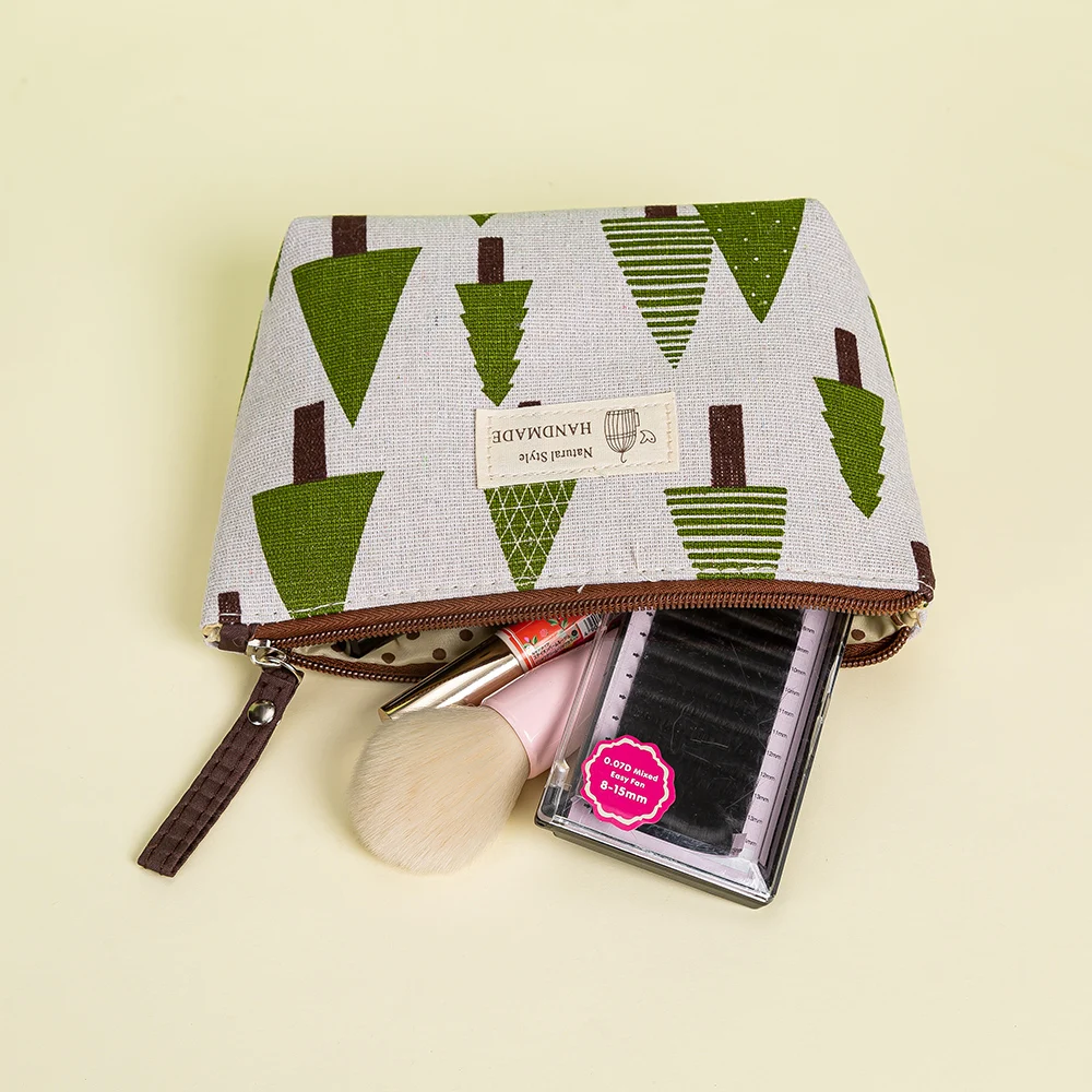 Холщовая женская косметичка портативная дорожная сумка для ухода за кожей