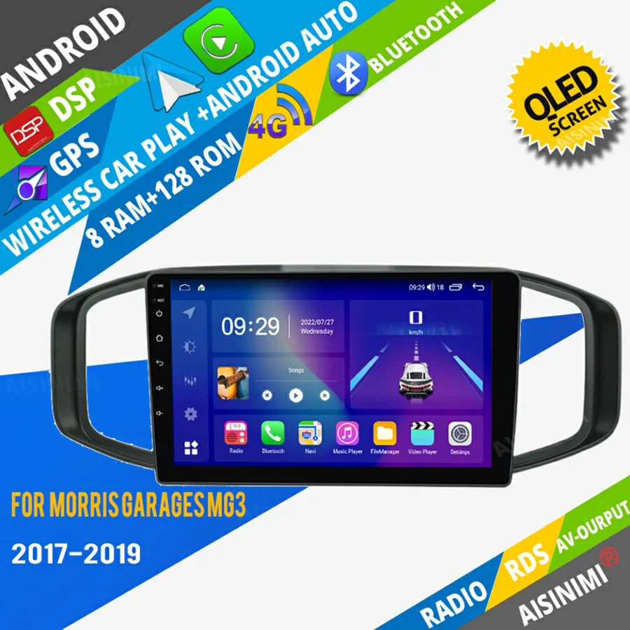 

AISINIMI Android Car Dvd Player navigation For Morris Garages MG3 2017-2019 car radio Car Audio Gps Multimedia Stereo Monitor