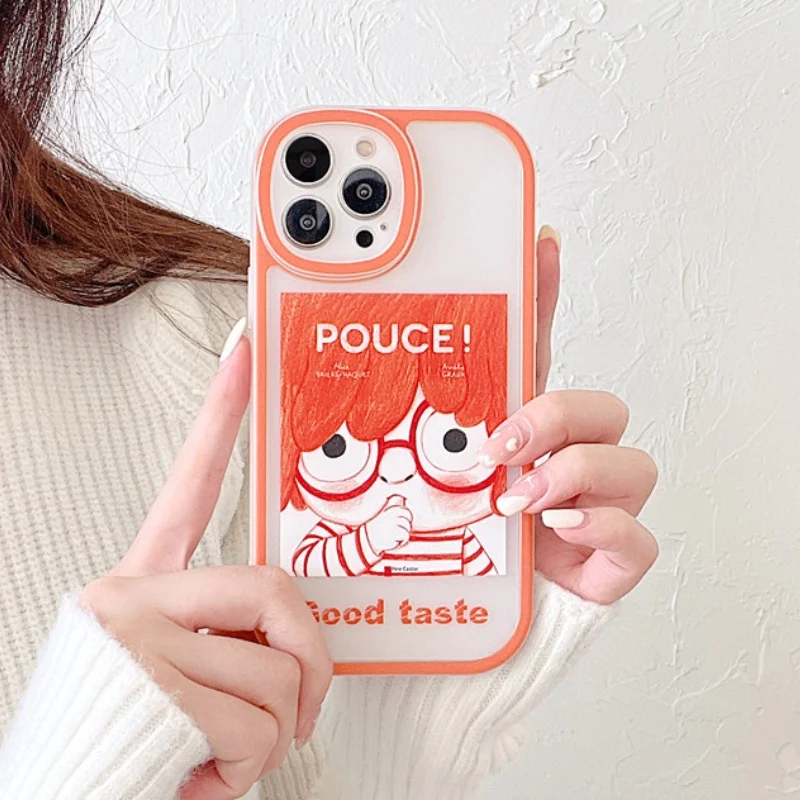 

For IPhone 13 12 Pro 11 Pro Max TPU Phone Case for IPhone 7 Plus 8 X XR XS Max Cartoon Girls Illustration Back Cover Silicon