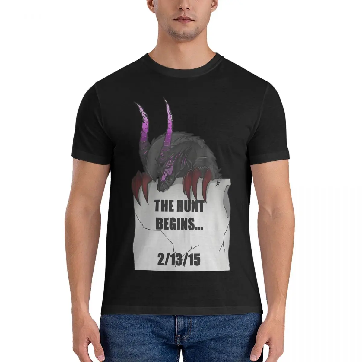 Мужская винтажная футболка из натурального хлопка с круглым вырезом и коротким