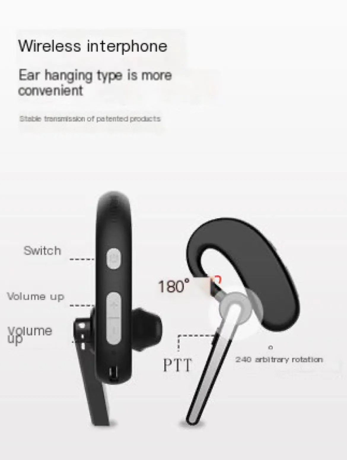 Фото Портативная мини-рация Sinorise с встроенным bluetooth, беспроводная рация для использования в отеле №2