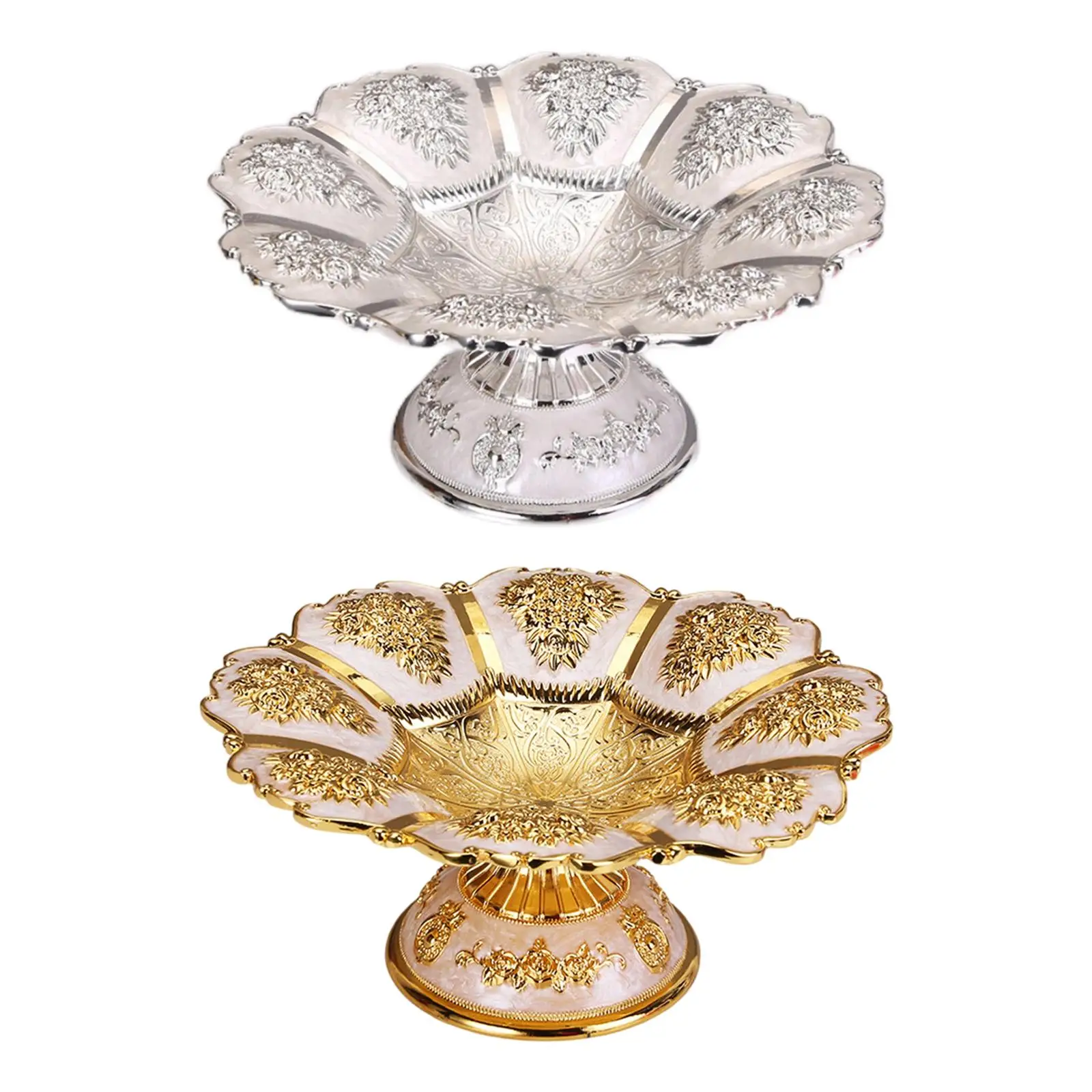 

Alloy Fruit Platter Holder Unbreakable Serving Reusable Snack Dish Pastry Plate