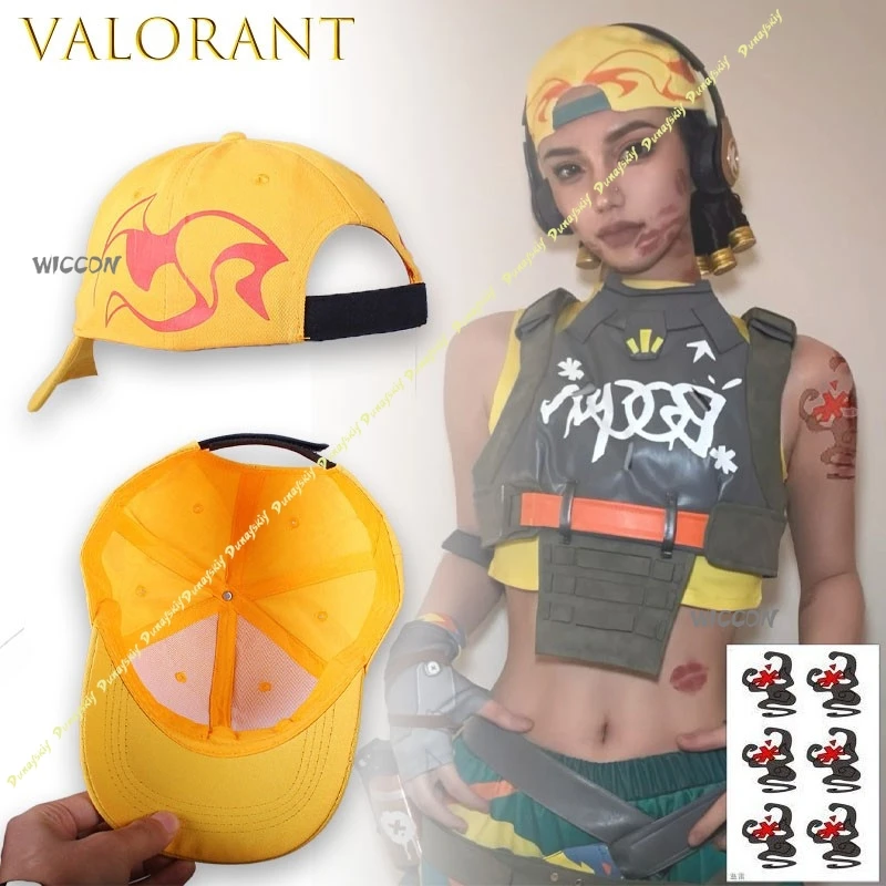 Фото Костюм для косплея Raze, униформа для игры VALORANT, одежда для Хэллоуина, карнавала, вечеринки, Рождества, бейсболка, модная одежда в стиле хип-хоп №1