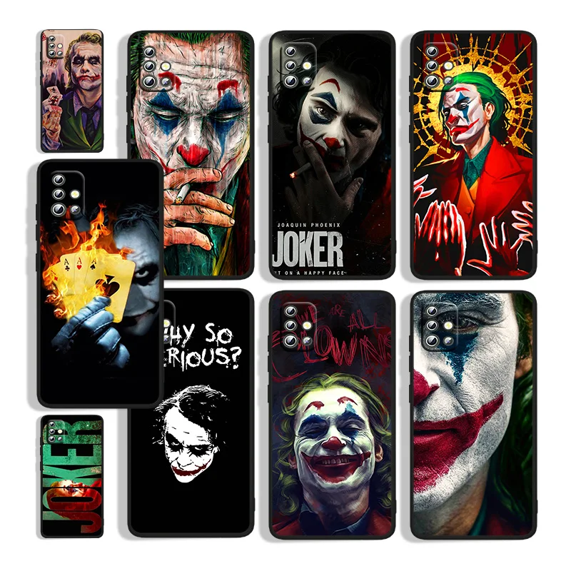 

Dark Knight Joker Karta For Samsung A73 A72 A71 A53 A52 A51 A41 A33 A32 A31 A22 A21S A13 A12 A03S A02 5G Black Phone Case