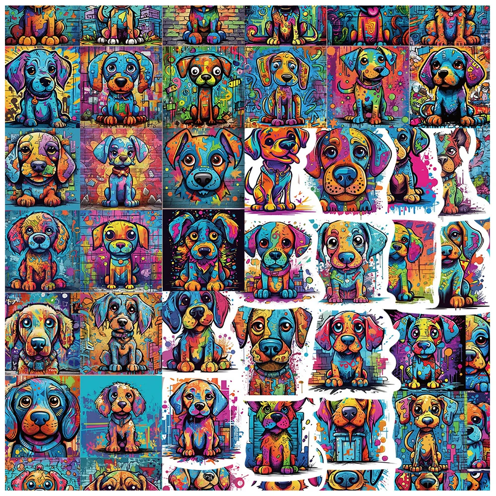

10/30/50pcs Aesthetics Dog Graffiti Stickers Creative Animal Cartoon Decal Motorcycle Skateboard Phone Car Sticker for Kids Toys