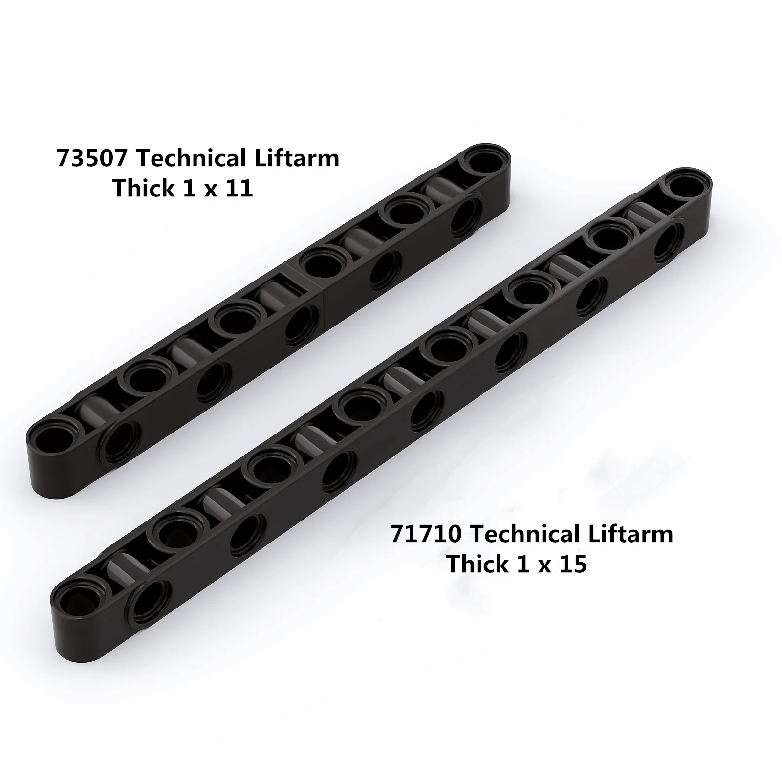 

1 Pcs Buildings Blocks 71710 1 x 15, 73507 1 x 11 Technical Liftarm, Modified Perpendicular Holes Thick GBC MOC Set