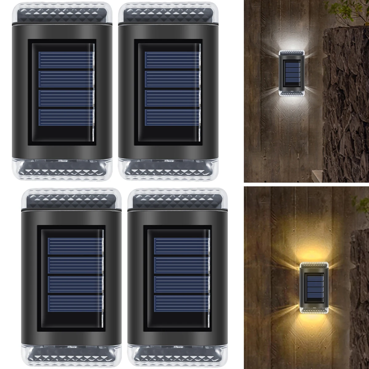 

Solar Lamp Solar LED Outdoor Waterproof Up and Down Luminous Lighting Garden Decoration Solar Lights Stairs Fence Sunlight Lamp