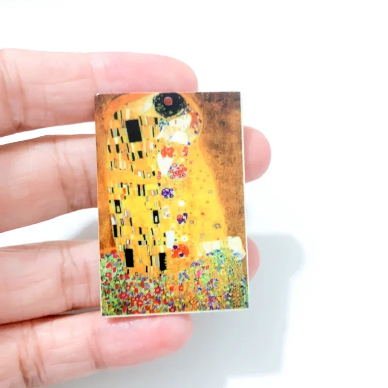 1 шт. всемирно известные картины акриловые подвески подсолнухи Мона Лиза кулон