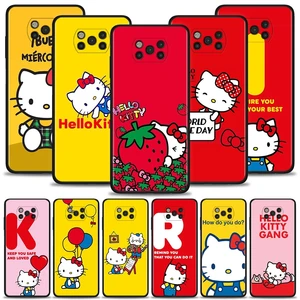 Phone Case For Xiaomi POCO X3GT X3NFC X3 M4 M3 12 Pro 12X 11 10T Lite Pro 10 9T 11T Pocophone F1 Note 10Lite Hello Kitty Cat