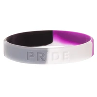 asexual pride silicone wristband wrist strap lgbtqia