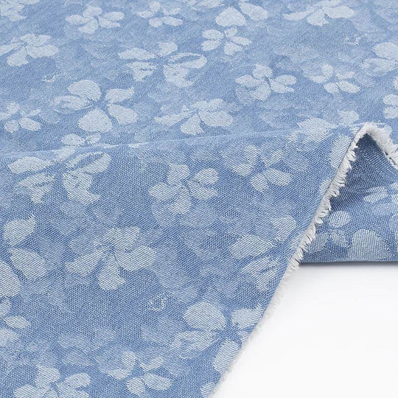 Хлопковая жаккардовая джинсовая ткань для шитья одежда юбки брюки платье шитье