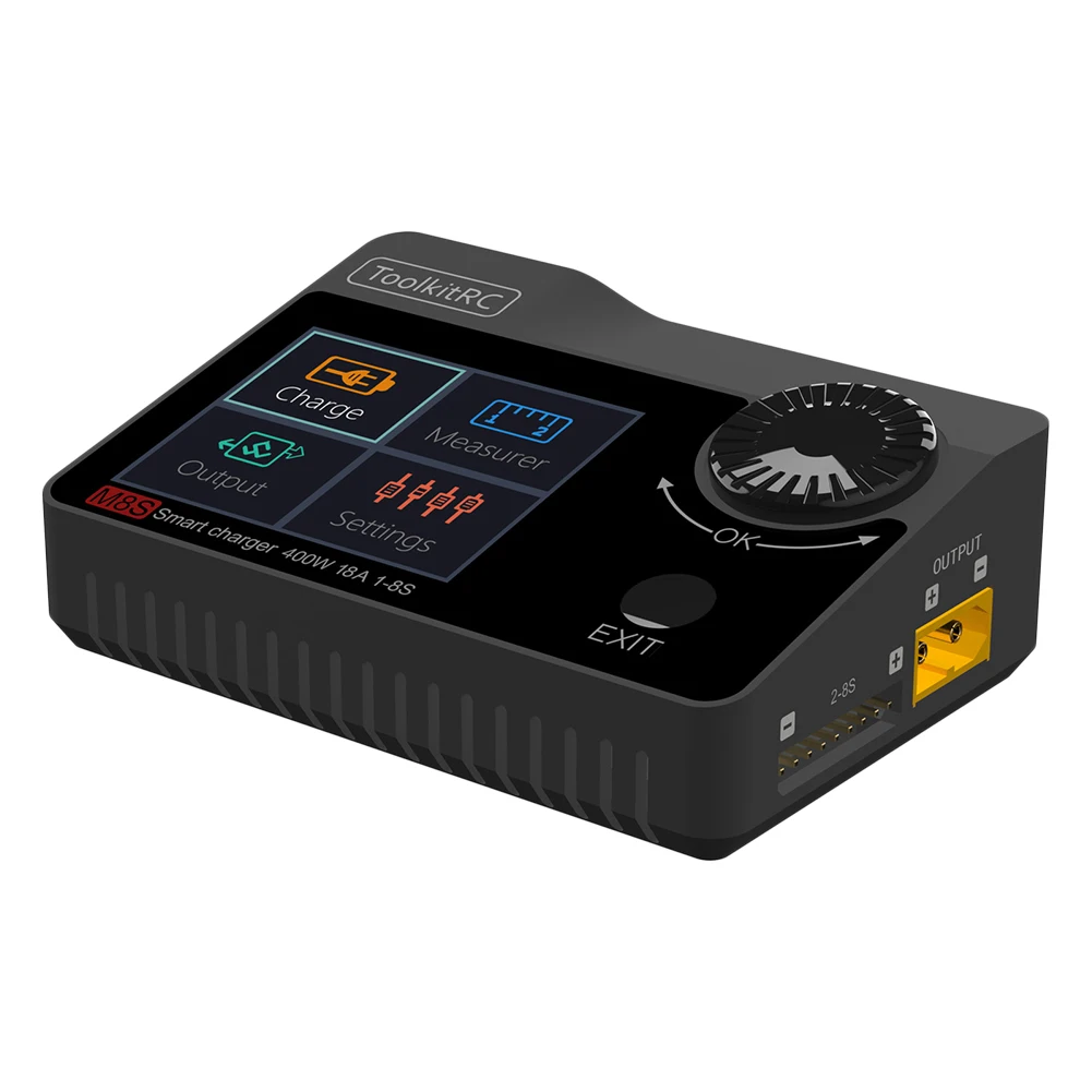

Toolkitrc M8S 400W 18A Color Screen Balance Charger Discharger with 400W 16.6A 24V Power Supply Adapter