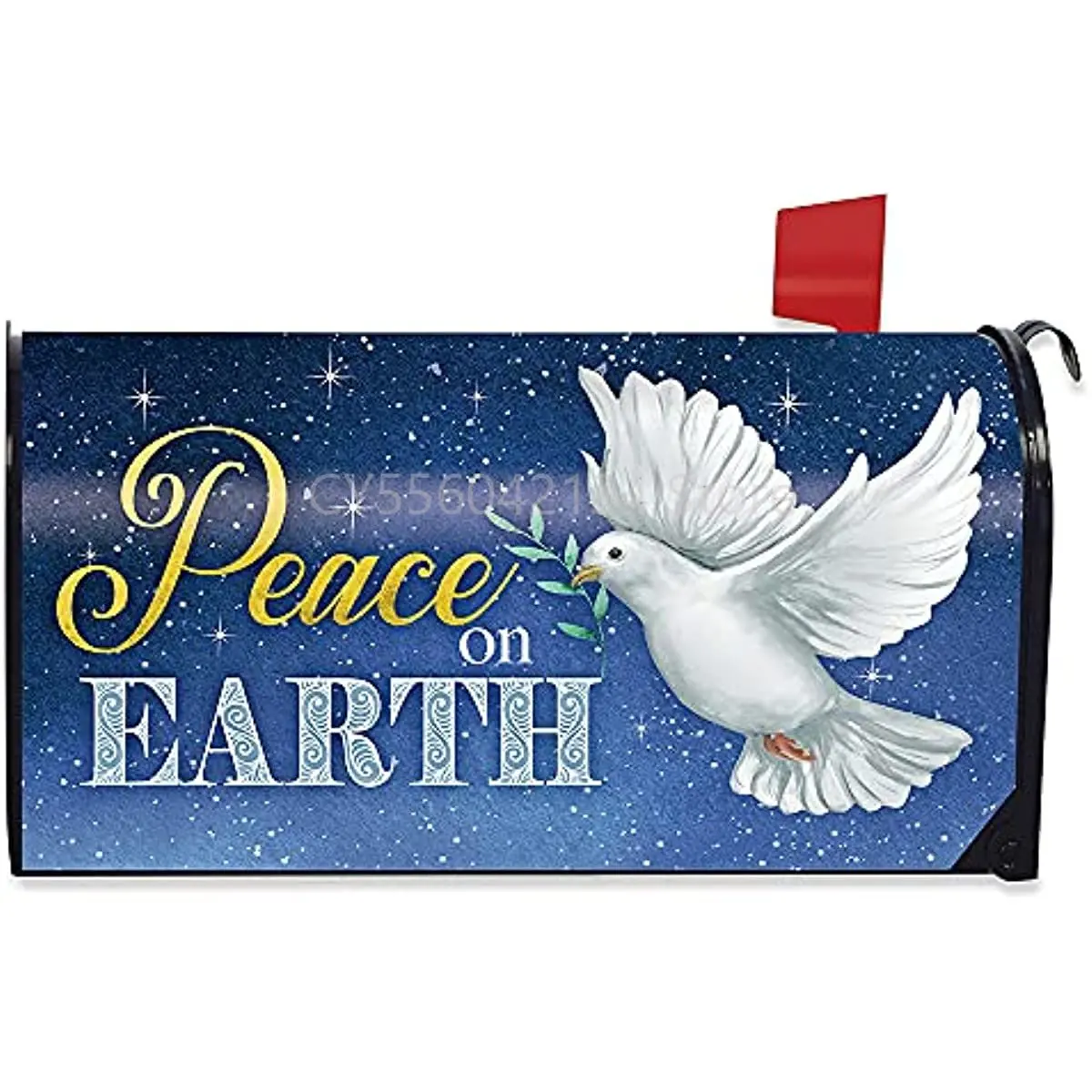 

Peace on Earth Christmas Magnetic Mailbox Cover Olive Branch Standard