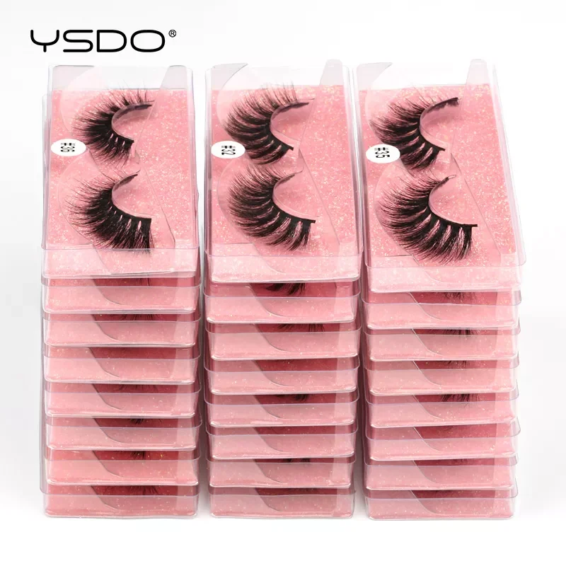 

NEW2023 Lashes Wholesale 4/20/40/50/100pcs Natural Long False Eyelashes 6D Mink EyeLashes faux cils Makeup Thick Eyelashes In Bu