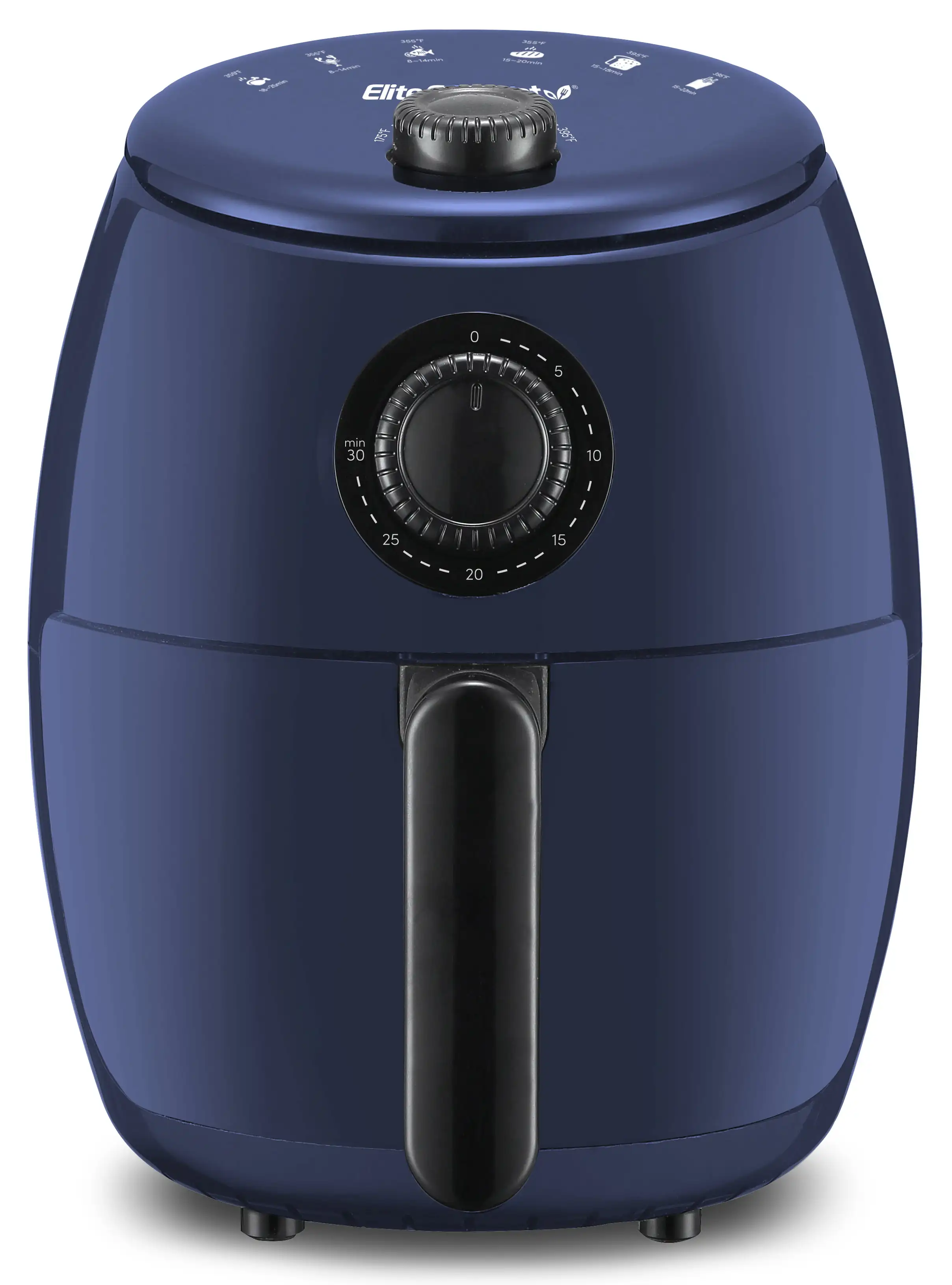 

2.1qt Hot Air Fryer with Adjustable Timer and Temperature for Oil-free Cooking, Blue Grey