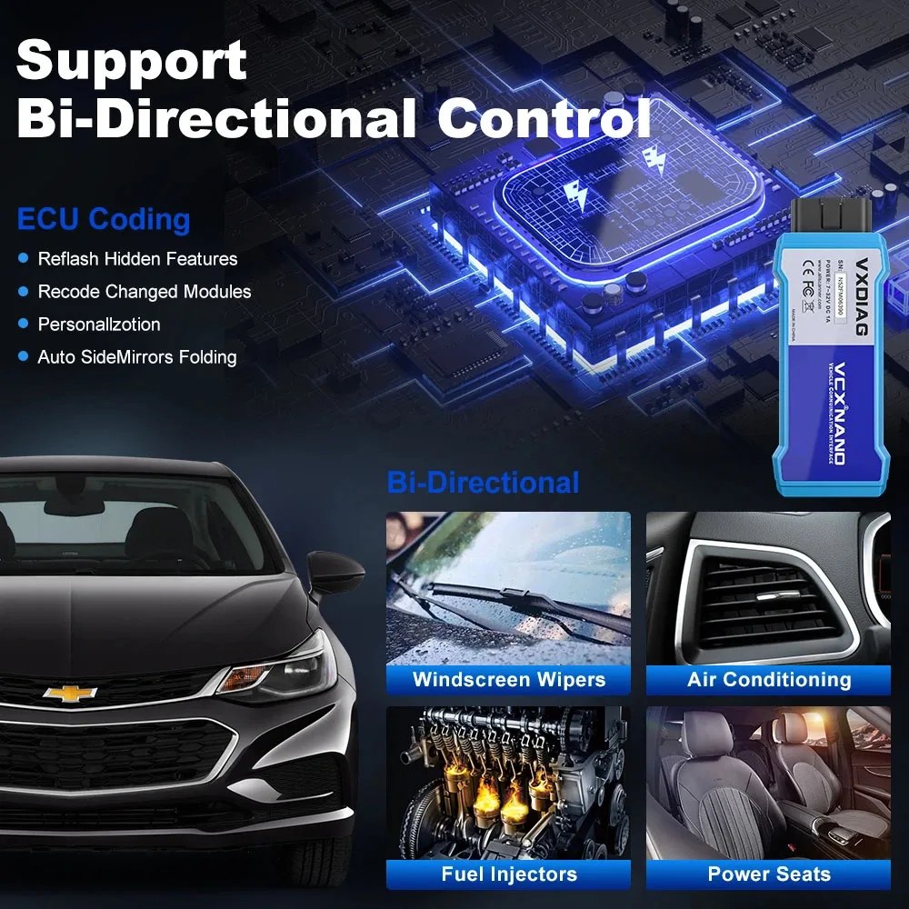 VXDIAG NANO NX600 для GM автомобильный диагностический инструмент ECU программирование