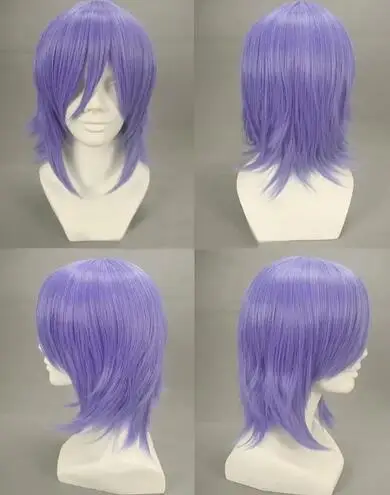 Розово + вампир Mizore Shirayuki косплей короткие фиолетовые волосы парики