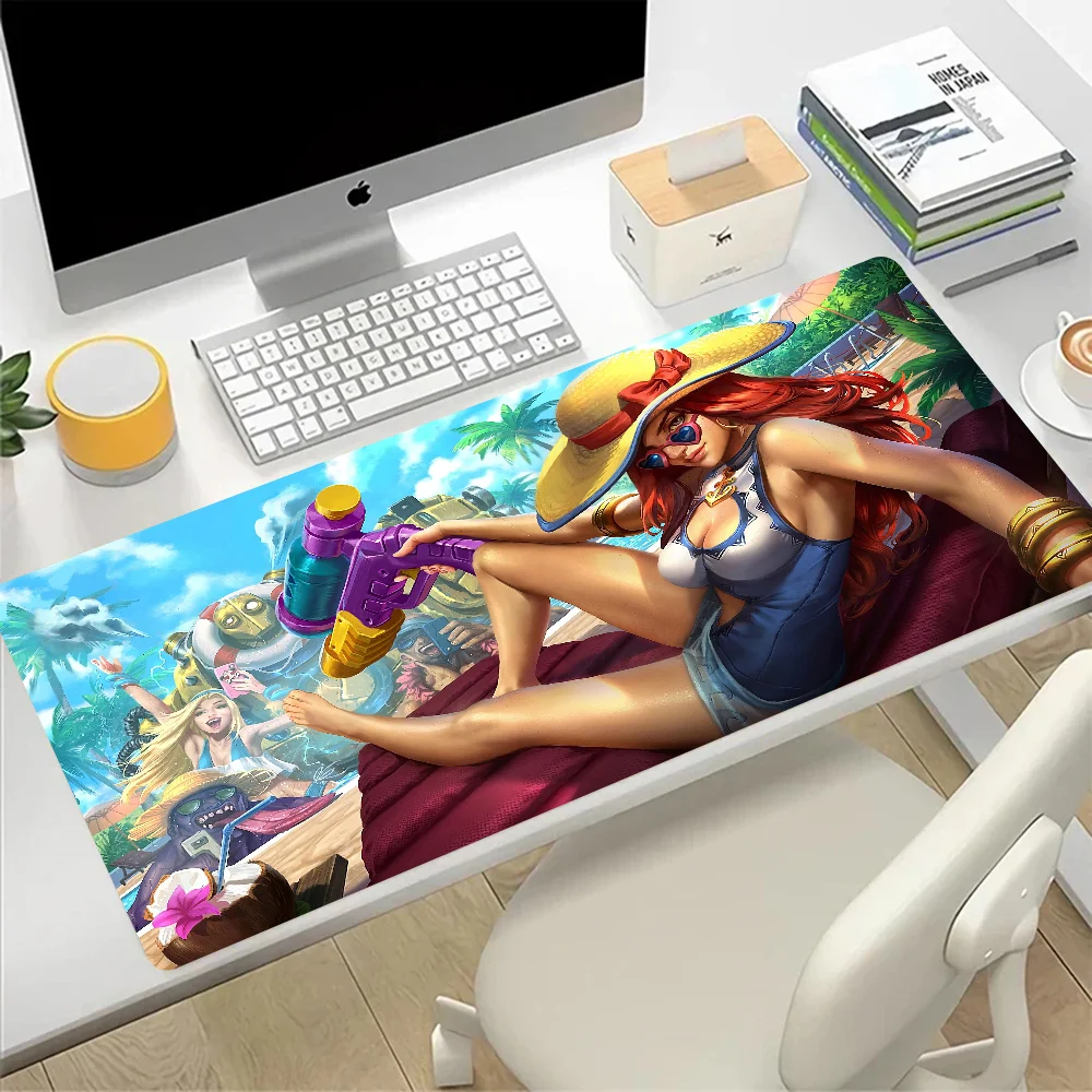 Большой коврик для мыши League of Legend Miss Fortune игровой ПК компьютерный офисный