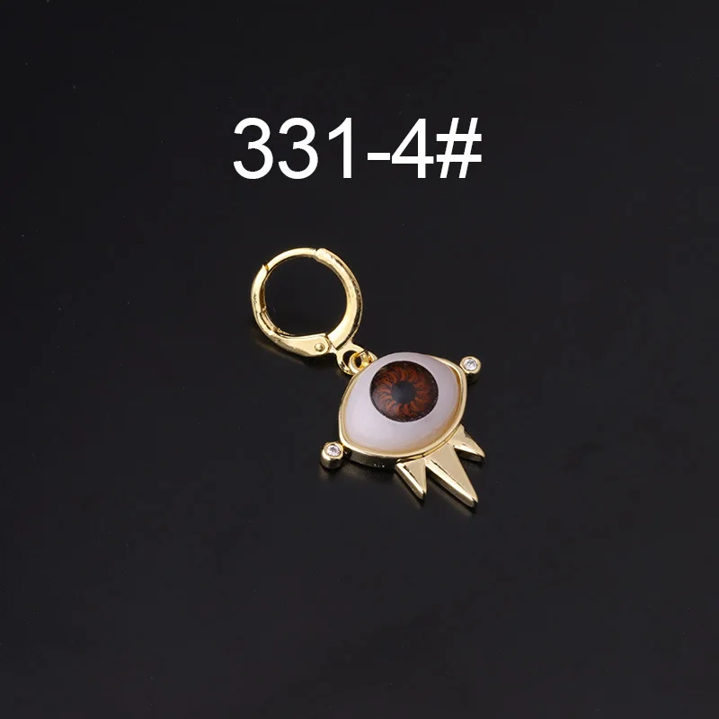 1 шт. Серьги-пусеты с подвеской Bohemia Blue Purple Eye для женщин 2022 Trend Brown Big Pendant Cartilage Piercing Jewelry on.