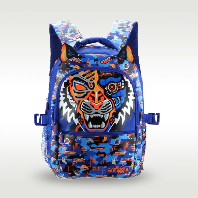 

Australia Original Smiggle Children's Schoolbag Boys Mechanical Tiger Cartoon Cool Shoulder Backpack Elementary School Students